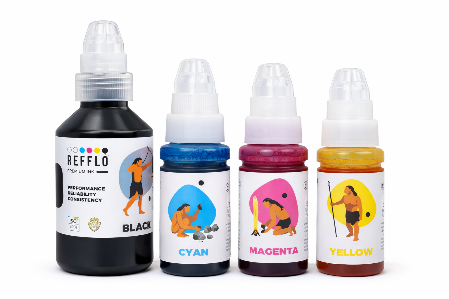 REFFLO GI-790 Premium Compatible Inks for Canon Pixma G1000/G1010/G2000/G2002/ G2010/G2012/G3000/G3010/G3012/G4000/G4010 ink tank printers