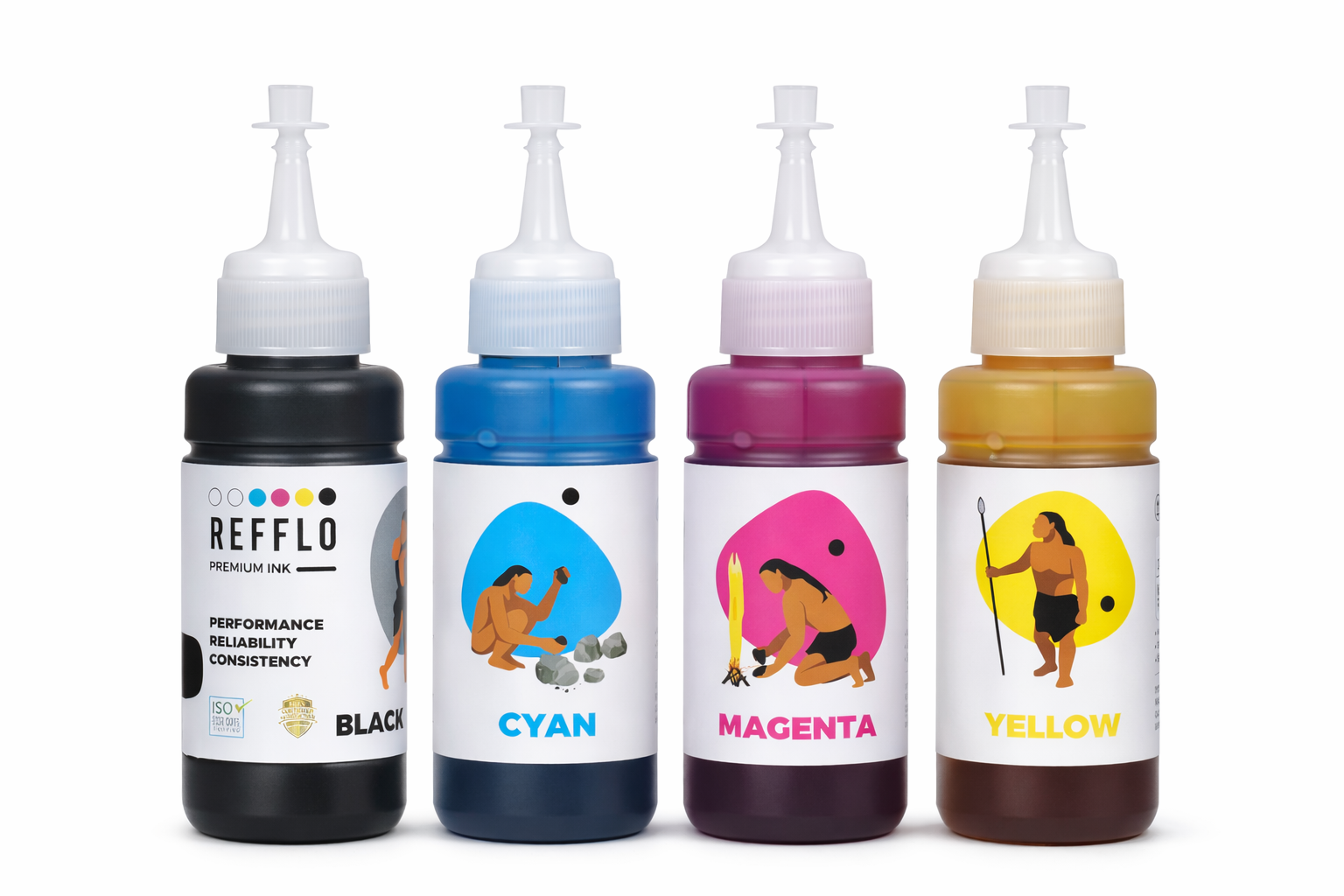 REFFLO 664 Premium Compatible Inks for Epson L130/ L380/ L310/ L380/ L360/ L361/ L365/ L385/ L405/ L455/ L485/ L550/ L555/ L565/ L1300 Eco tank printers