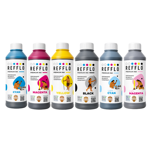REFFLO 057 Premium Compatible Inks for Epson L8050/ L18050/ L8100 EcoTank printers (Bulk Pack)