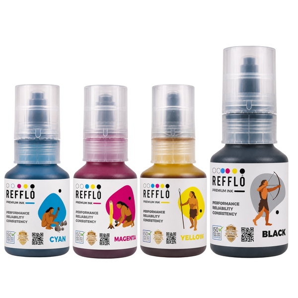 REFFLO BD100CMYK Premium Compatible Ink for Brother DCP-T236, DCP-T230, DCP-T436W, DCP-T430W, DCP-T535DW, DCP-T530DW, DCP-T730DW, DCP-T830DW, MFC-T930DW.